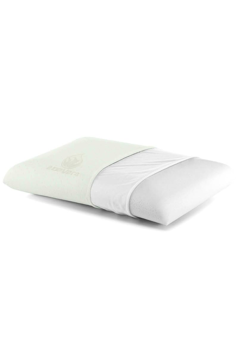 Almohada Viscoelástica 90 cm – Memory Foam Adaptable con Aloe Vera + Doble Funda Lavable + Funda Extra Impermeable Tencel® – Ergonómica, Transpirable, Antibacteriana