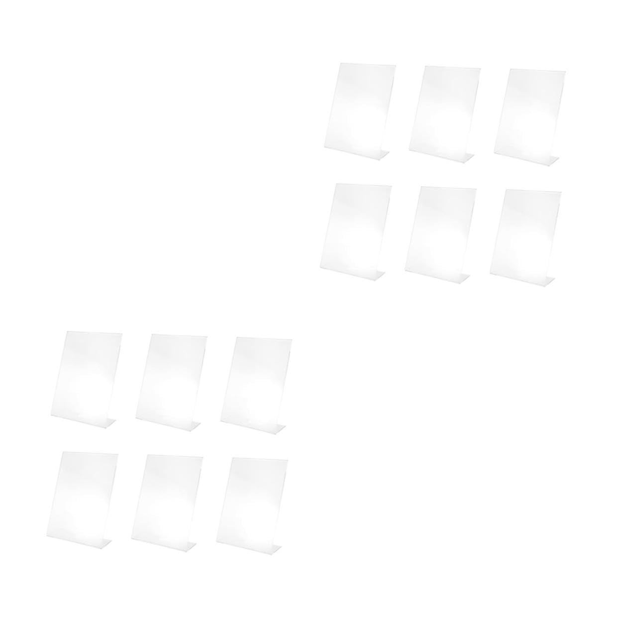 Cabilock 2 Series Soporte Acrílico Shape Menús Y Etiquetas De Display Transparente Oficina Restaurantes Y Ferias 6 Piezas X 2