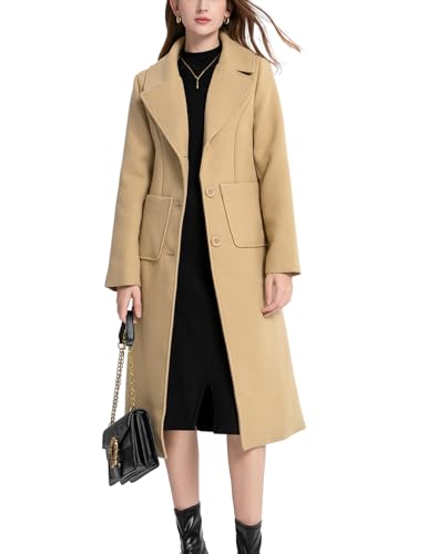 Manteau femme laine mélangée Sukany contre le froid hivernal
