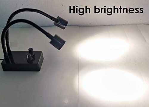 Upwtkim LENS RING STAND SPOT -1 Spotlight Microscope Light Source, Usb Desk Mini Led Dual Gooseneck Lights Illuminator For Stereo Microscope Camera Industrial Video Zoom C Mount Lens For Repair Soldering Pcb Lab thumb #1