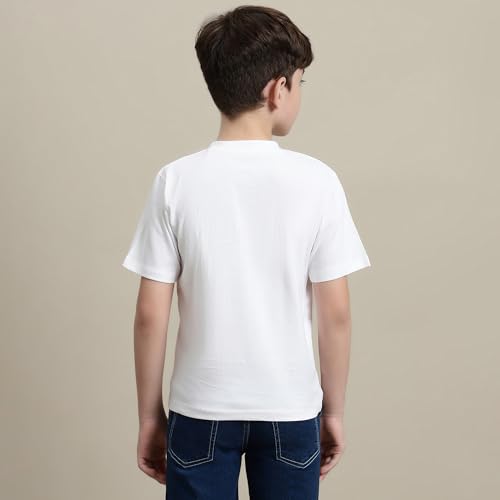 Image of Kidsville Official Naruto Anime Boys Half Sleeves Round Neck Graphic Character Printed Regular Fit Pure Breathable Cotton Fabric Tshirt