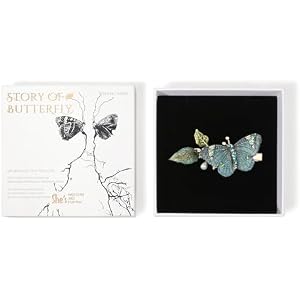 Hand-Beaded Crystal Butterfly Hair Claw Clip, SHE'S FREE STYLE JUST FOR YOU 1.5 × 1.1 inch Metal Small Hair Clip with Artificial Zircon, Romantic sparkle Hair Accessories for Women (Blue)
