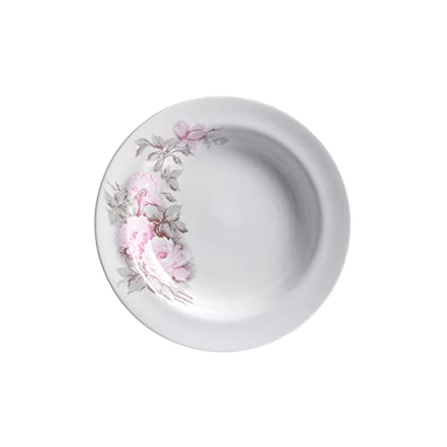 Serviço de Jantar e Café 20 Peças em Porcelana, Modelo Redondo Itamaraty, Decoração Maresias, Multic