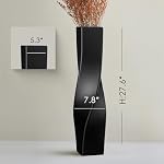 Tall Vase On Floor, 27.56" Twisted Geometric Flower Vase for Home, Living Room, Flower Centerpieces, Shelf, Table, Decor, Creative Unique Decorative Vase