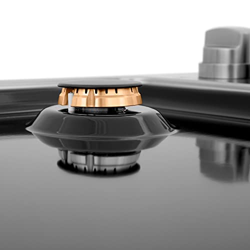 Zline 30 In. Dropin Cooktop With 4 Gas Brass Burners And Black Porcelain Top (Rc-Br-30-Pbt) #TOP5