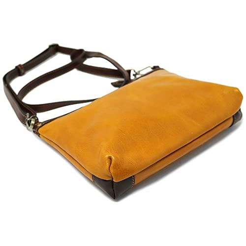 Floto Women's Leather Bag Fioro Crossbody Purse Satchel Handbag (Yellow) #TOP27