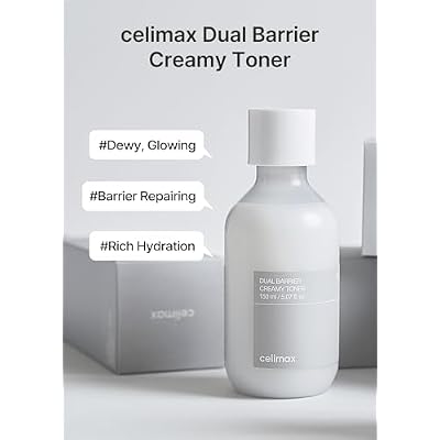 celimax Dual Barrier Creamy Toner | with Ceramides, Peptide, Oil & Alcohol Free, Facial Astringent, Long Lasting Hydration, Calming, Soothing, Non Irritating,150ml