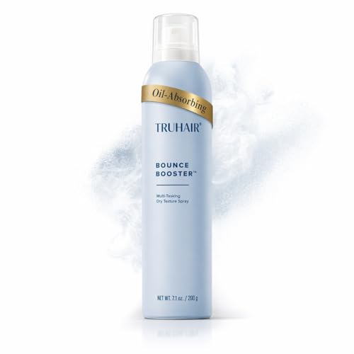 Truhair Bounce Booster Dry Texture Spray for Hair Volume - Lightweight & Non-Sticky - Adds Lift, Hold & Body - Texturizing Spray for Fine Hair - Oil Absorbing Zeolite, Cranberry & Proteins (7.1 oz)