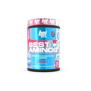 BPI Sports Best Aminos – BCAA Powder Post Workout & Glutamine Recovery Drink with Branched Chain Amino Acids for Hydration & Recovery, for Men & Women – Cotton Candy – 25 Servings