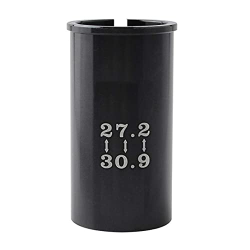 NIDONE Sattelstützen-Adapter, Reduzierhülse für Fahrrad, 27,2 mm auf 30,9 mm, Aluminiumlegierung für Mountainbike, Schwarz