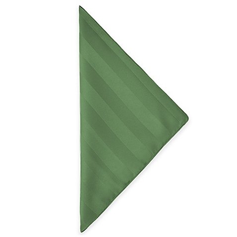 Ultimate Textile - 24 servilletas de tela satín a rayas 43x43 cm verde salvia