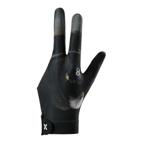 Guantes de taco – Guantes de billar de billar de 23 cm, guantes deportivos elásticos, accesorio con agarre antideslizante, guante de control de precisión para Bilardo entrenamiento recreativo ciclos