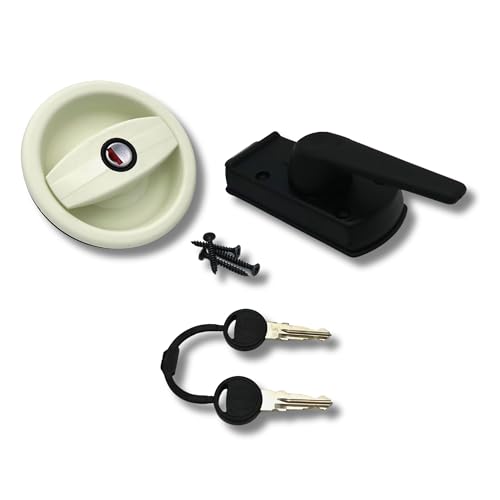 Generic Türschloss für Wohnmobil, Wohnwagen, Boot, Caravan, Wohnmobil, Weiß, Rad nach rechts