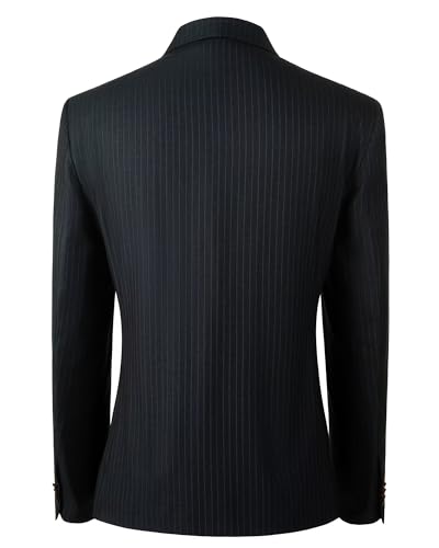 Mens Blazer Jacket Slim Fit Sports Coats for Men Two Button Casual Sports Coat for Business Pinstripe Suit Jacket3