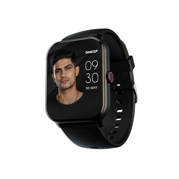 beatXP Marv Neo 1.85” (4.6 cm) Display, Bluetooth Calling Smart Watch, Smart AI Voice Assistant, 100+ Sports Modes, Heart & SpO2 Monitoring, IP68, Fast Charging (Electric Black)