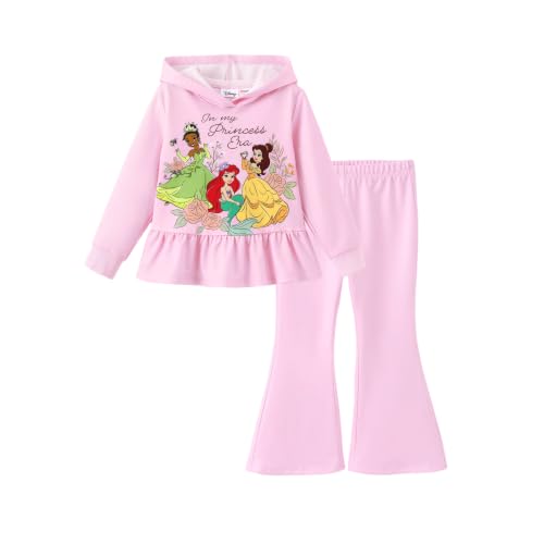 Image of Disney Princess Toddler Girls Clothes Long Sleeve Hoodies and Leggings Clothing Sets Fall Casual Pullover Tracksuit