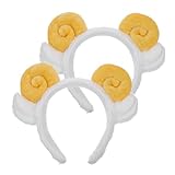 MUSISALY 羊の耳のカチューシャ パーティーコスチューム用 かわいい羊の角のヘッドドレス ハロウィンや撮影に ヘアアクセサリー 2個セット