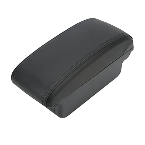 Boîte d'accoudoir intérieur de voiture, boîte de rangement de console centrale noire stable antidérapante pour véhicule Cover