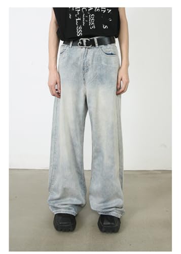 Men's Denim Jeans American Retro Straight Leg Loose Casual Wide Leg Commuting Daily Pants for Men2