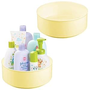 mDesign – Draaiplateau voor babykamer – bergruimte – voor speelgoed/babybenodigdheden zoals flesjes en fopspenen…