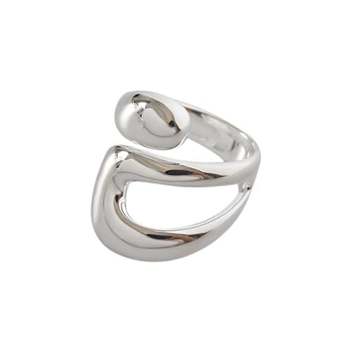 2 Pcs Argent Ouvert Anneaux Réglable Doigt Bagues Irrégulière Wrap Anneau Rétro Réglable Bande Anneaux Knuckle Anneaux pour Femmes Noeuds pour Femmes Filles Bijoux Amitié Cadeaux Anniversaire Cover
