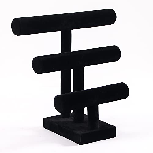Ausalivan Detachable 3 Tier Bracelet Holder,Bracelet Displays For Selling,Necklace Stand For Shows,Watch T-Bar Organizer Storage Holder Black Velvet Ausalivan Detachable 3 Tier Bracelet Holder,Bracelet Displays For Selling,Necklace Stand For Shows,Watch T-Bar Organizer Storage Holder Black Velvet