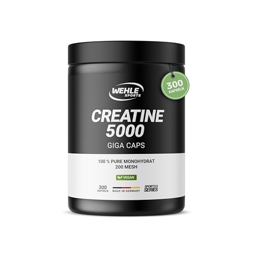 Creatin Kapseln hochdosiert 5000 mg Creatin Monohydrat pro Tagesdosis 300 vegane Kreatin Kapseln, 100{19cbb038fe5674c81130e4e6ce8d74a657fc652aa26e7a9b661a48865c078777} rein mit Mesh Faktor 200 - Vegan (300 Kapseln) Wehle Sports - Verpackung kann variieren Creatin Kapseln hochdosiert 5000 mg Creatin Monohydrat pro Tagesdosis 300 vegane Kreatin Kapseln, 100{19cbb038fe5674c81130e4e6ce8d74a657fc652aa26e7a9b661a48865c078777} rein mit Mesh Faktor 200 - Vegan (300 Kapseln) Wehle Sports - Verpackung kann variieren
