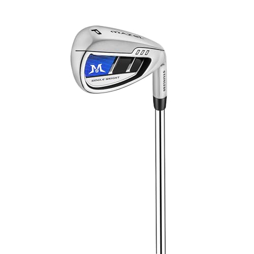 MAZEL(マゼル) ゴルフ クラブ アイアン セット ワンレングスアイアンセット カーボン/スチール シャフト 右利き&左利き シングル レングス 9本セット(番手:4,5,6,7,8,9,PW,AW,SW) メンズ バッグなし・クラブのみ (ステンレス鋼, Sフレックス, 右利き) 2枚目