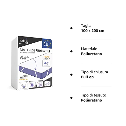 Twillie Coprimaterasso 100 x 200 cm Impermeabile