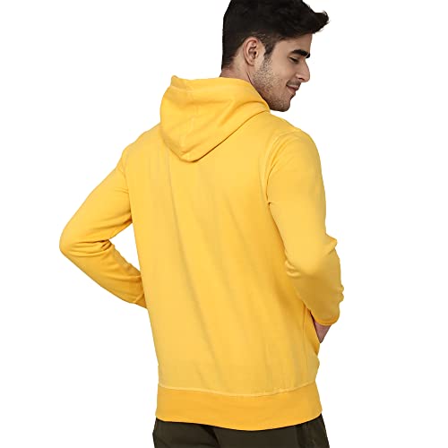 Image of Free Authority Naruto Printed Regular Fit Yellow Cotton Men's Sweatshirt