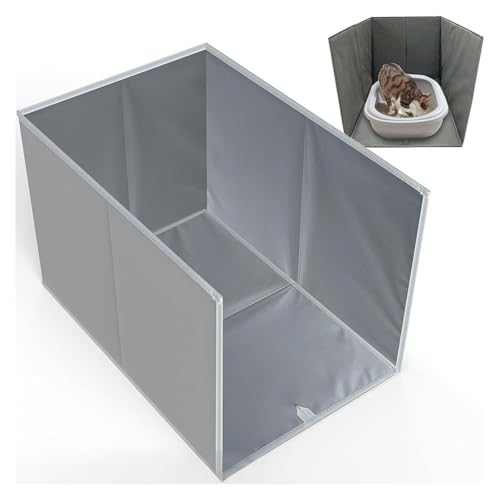 ネコ トイレ, 取り外し可能なクッション付き 猫トイレカバー 目隠し 家具, お手入れ簡単 猫 トイレ 砂飛び散り防止 ペットの猫用トイレに最適 62 cm × 43 cm × 43 cm
