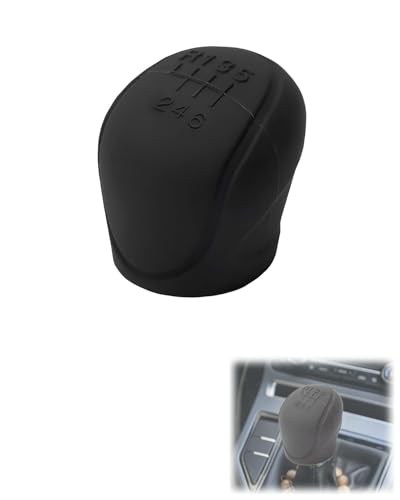 CULEB Capa universal para alavanca de mudanças de carro, capa de botão de alavanca de marchas, protetor de manípulo aderente, capa de alavanca de mudanças, silicone, universal, preto, 6 velocidades