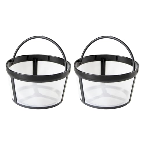 2 Pack Reusable Coffee Filters, 4-8 Cup Coffee Filter Basket, Nylon Mesh Coffee Filter Replacement with Handle Reusable Coffee Filters for Mr. Coffee Makers and Brewers