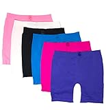 I&S Little Girls Bike Shorts Dance Underwear for Sports, Play Or Under Skirts 6 Pack (6 Color Random Assorted#2, Big Large (12-14))