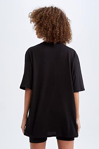 DeFacto Kadın DeFactoFit NBA Boxy Fit Kısa Kollu%100 Pamuk Tişört, Siyah, XS - Görsel 2