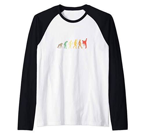 Karaté Évolution Cadeau Vintage Combattant De Karaté Manche Raglan