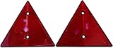 CR-MOESANCO® Catadióptricos Triangulares Homologados para Remolque y Caravana – Reflectantes Rojos Obligatorios – Triángulos Señalización Trasera – Alta Visibilidad – Instalación Fácil – Pack 2