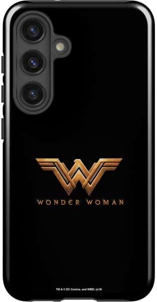 Skinit Impact Phone Case Compatible with Galaxy S24 Plus - Officially Licensed DC Comics Wonder Woman Gold Emblem Design