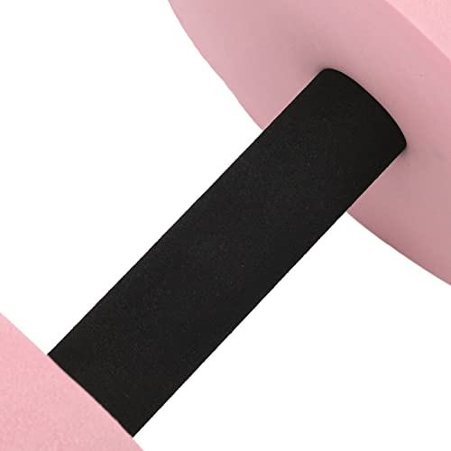 Tbest Mancuernas Flotantes de EVA para Ejercicio, Juego de 2 Piezas, Mancuernas de Espuma Ligeras para Piscina, Fitness, Hombres, Mujeres y Niños, Color Rojo (PINK)