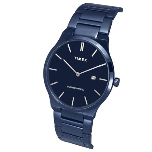 TIMEX Men Stainless Steel Blue Round Analog Dial Watch- Tweg23602, Band Color-Blue - Image 2