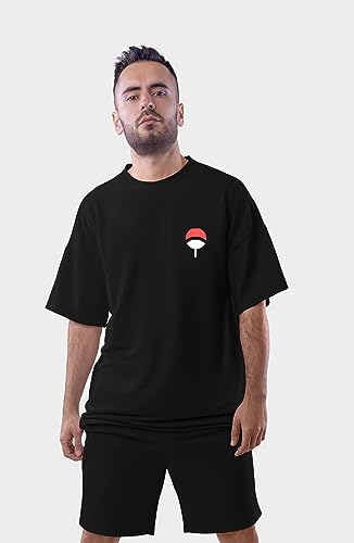 Image of Be Crazy Oversized Loose Baggy Fit Drop Shoulder Half Sleeves Pure Cotton Anime Graphic Printed T-Shirt for Men