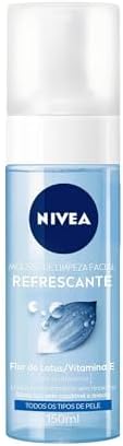 NIVEA Mousse de Limpeza Facial Refrescante 150ml, Limpa Profundam...
