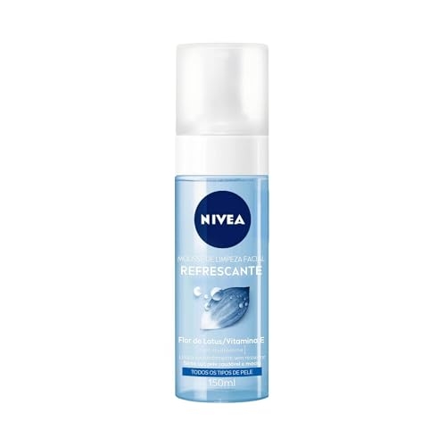 NIVEA Mousse de Limpeza Facial Refrescante 150ml, Limpa Profundamente, Remove Impurezas, P...