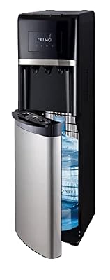 Primo Bottom Loading Water Dispenser, 3 Temp (Hot-Cool-Cold) Water Dispenser for 5 Gallon Bottle w/Child-Resistant Safety Feature [Bright Stainless Door]