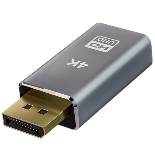 FackLOxc Adaptador HDTV a Displayport 4K Active HDTV hembra a DisplayPort macho, convertidor convertidor de alta velocidad para escritorio