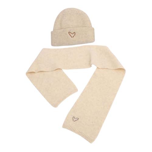 Foulard broder mignon et chapeau chaud pour fille, le cadeau de naissance idéal pour l'hiver