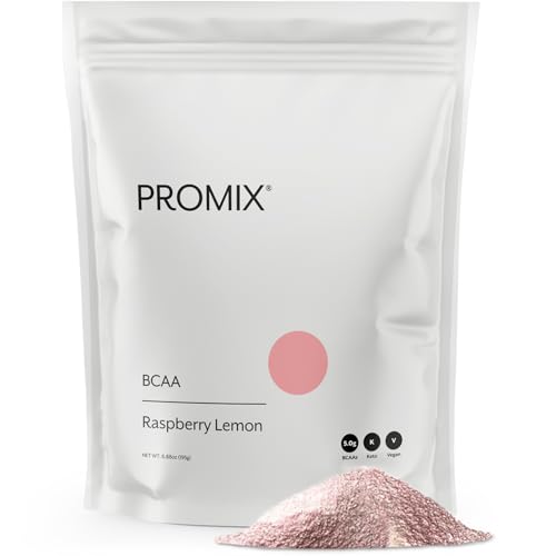 Promix BCAA Post-Workout Energy Powder - 5g Micronized BCAAs, Sugar Free, Plant Based, Vegan, Keto - Raspberry Lemon - 30 Servings (Pack of 1)