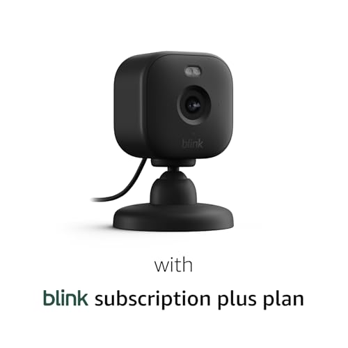 Free Blink Mini 2 with 1-Year Plus Subscription — Plug-in smart security camera, HD night view in color, built-in spotlight, motion detection, Works with Alexa — 1 Camera (Black)