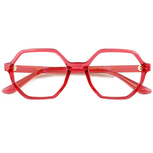 Ailebre Computer Blue Light Blocking Glasses for Women,Blue Light Glasses Polygon Anti Glare Eyewear,Fashion Eyeglasses Readers for Bluelight Glasses Mens Jody