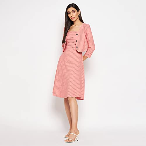 Image of CAMEY Women Striped Cotton Dress